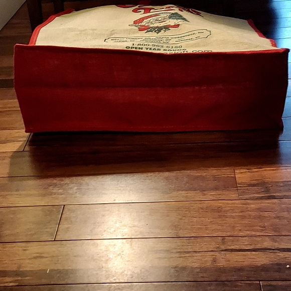 Extra Large Burlap Christmas Tote Bag - Picture 10 of 10